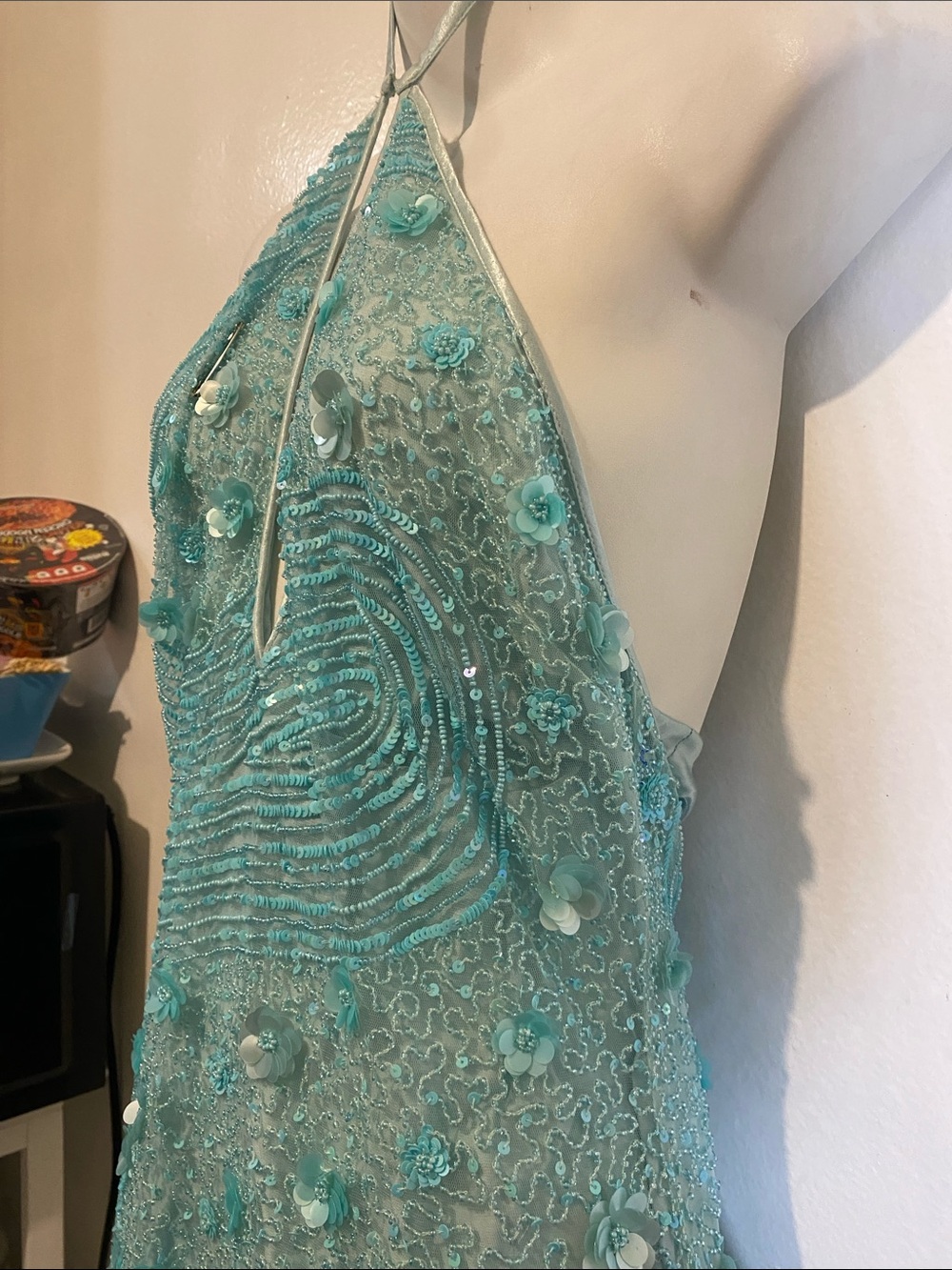 Lovers + Friends Aqua One-Shoulder Sequin Mini Dress - Picture 5 of 8